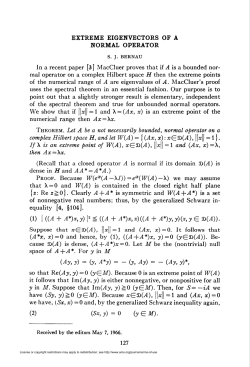 EXTREME EIGENVECTORS OF A NORMAL OPERATOR 127