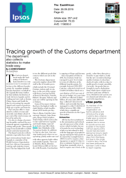 growth of the Customs department
