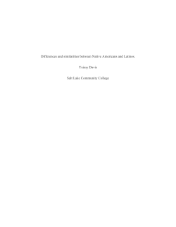 Differences and similarities between Native American Culture