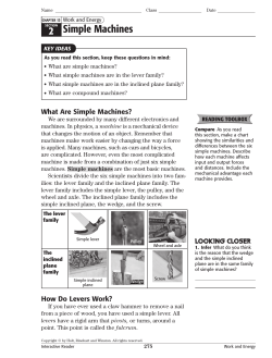 2 Simple Machines - Somerset Independent Schools