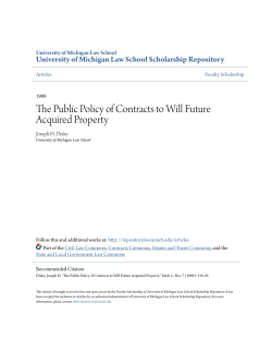 The Public Policy of Contracts to Will Future Acquired Property