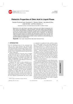 Dielectric Properties of Oleic Acid in Liquid Phase