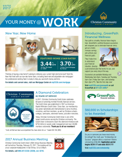 3.44 3.70% - Christian Community Credit Union