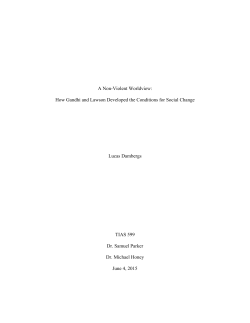 A Non-Violent Worldview: How Gandhi and Lawson Developed the