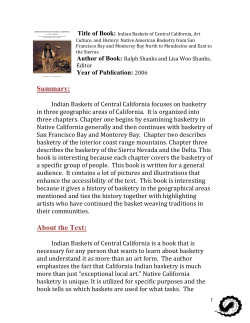 Indian baskets of central California: art, culture, and history