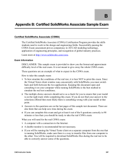 Appendix B: Certified SolidWorks Associate Sample Exam