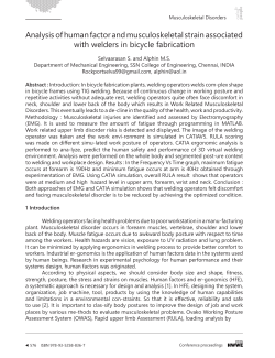 Analysis of human factor and musculoskeletal strain