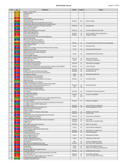 2016 Parade Lineup (11.5.15)