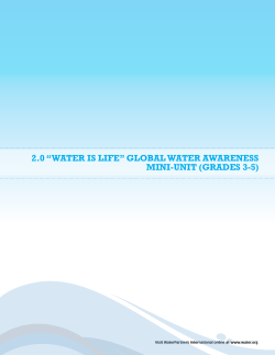GLobaL Water aWareness Mini-Unit