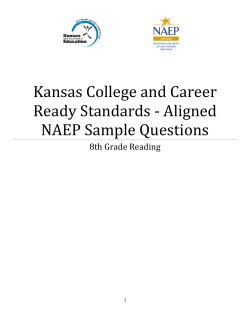 Kansas College and Career Ready Standards - Aligned