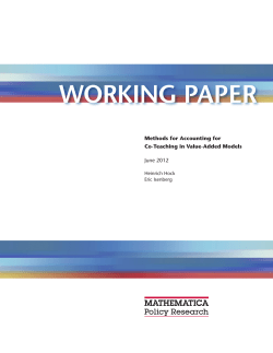 Methods for Accounting for Co-Teaching in Value