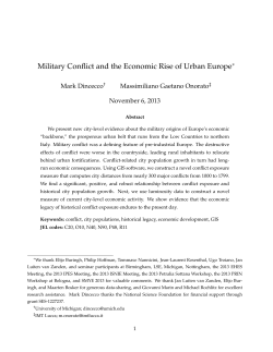 Military Conflict and the Economic Rise of Urban Europe