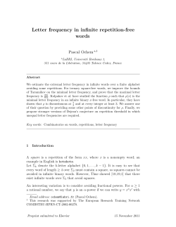 Letter frequency in infinite repetition-free words