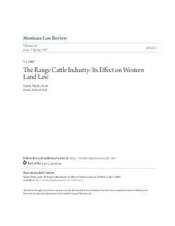 The Range Cattle Industry: Its Effect on Western Land Law