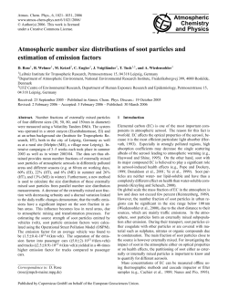 Atmospheric number size distributions of soot particles and