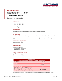 Nutrient Content - Huntsman Corporation