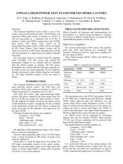 UPPSALA HIGH POWER TEST STAND FOR ESS SPOKE CAVITIES