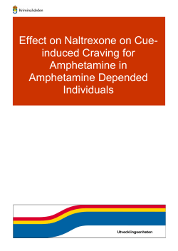Effect on Naltrexone on Cue- induced Craving for Amphetamine in