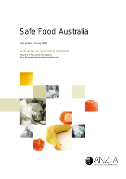 Safe Food Australia - Food Standards Australia New Zealand