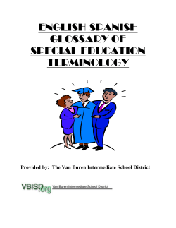 English-Spanish Glossary Special Ed Terms.
