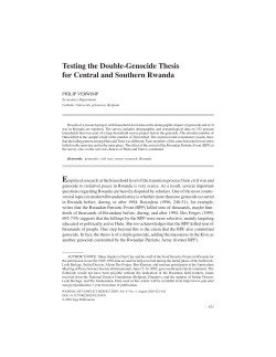 Testing the Double-Genocide Thesis for Central and Southern