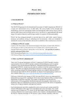 piaac 2012 information note - Department of Education and Skills