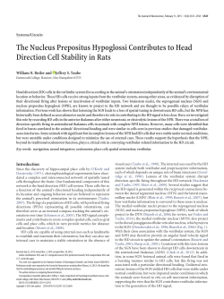 The Nucleus Prepositus Hypoglossi Contributes to Head Direction