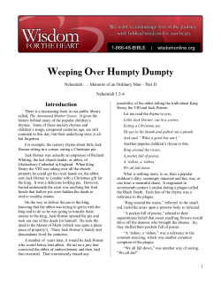 Transcript - Wisdom for the Heart