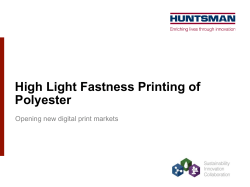 High Light Fastness Printing of Polyester - esma