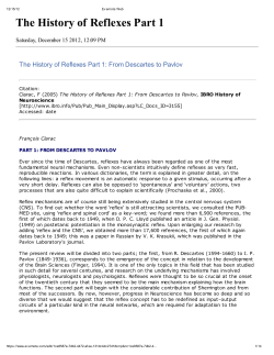 The History of Reflexes Part 1
