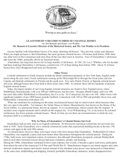 GLASTONBURY`S RECORD NUMBER OF COLONIAL HOMES by