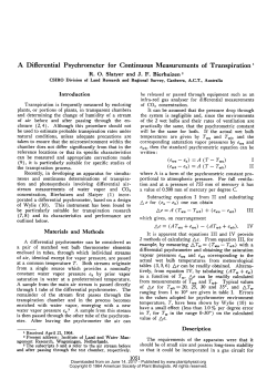 A Differential Psychrometer for Continuous Measurements of
