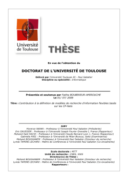 TH&Egrave;S EE - thesesups - Universit&eacute; Paul Sabatier