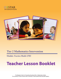 Teacher Lesson Booklet