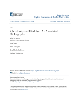 Christianity and Hinduism: An Annotated Bibliography