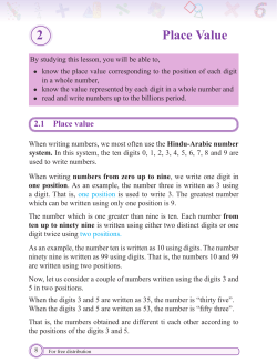 2 Place Value - e