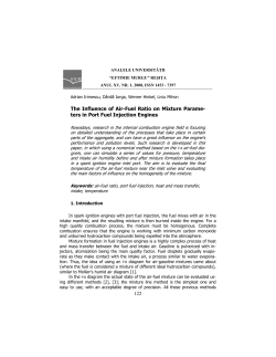 122 The Influence of Air-Fuel Ratio on Mixture Parame