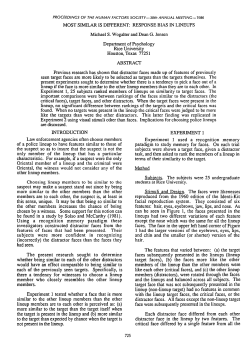 MOST SIMILAR IS DIFFERENT: RESPONSE BIAS IN LINEUPS