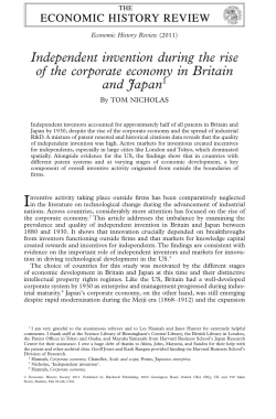 Independent invention during the rise of the corporate economy in