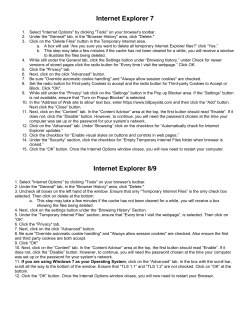 Internet Explorer 7 Internet Explorer 8/9