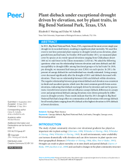 Plant dieback under exceptional drought driven by elevation, not by