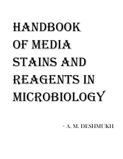 handbook of media stains and reagents in microbiology