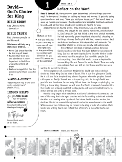 David&mdash; God`s Choice for King