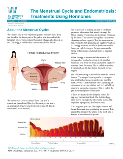 The Menstrual Cycle and Endometriosis: Treatments Using Hormones