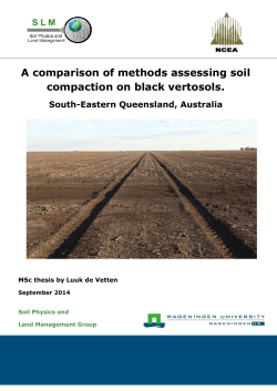 A comparison of methods assessing soil compaction