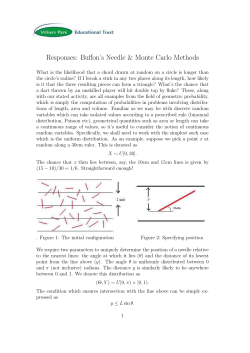 Maths response 7 buffon`s needle