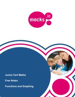 Junior Cert Maths Notes - Functions and Graphing