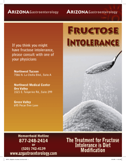 FRUCTOSE INTOLERANCE