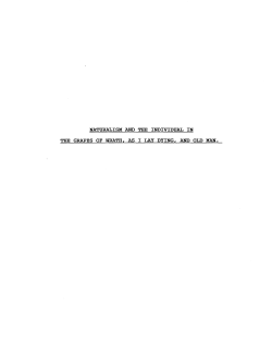 Naturalism and the Individual in The Grapes of Wrath