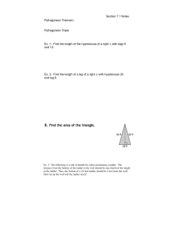 Pythagorean Theorem: Pythagorean Triple: Ex. 1: Find the length of